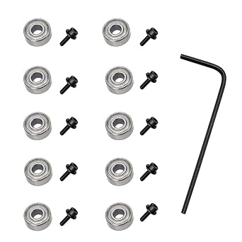 Wolfride 10Pcs Router Bit Bearing Set Top Bearings for Flush Trim Router Bit|Interior Dia 3/16 & Outer Dia 1/2
