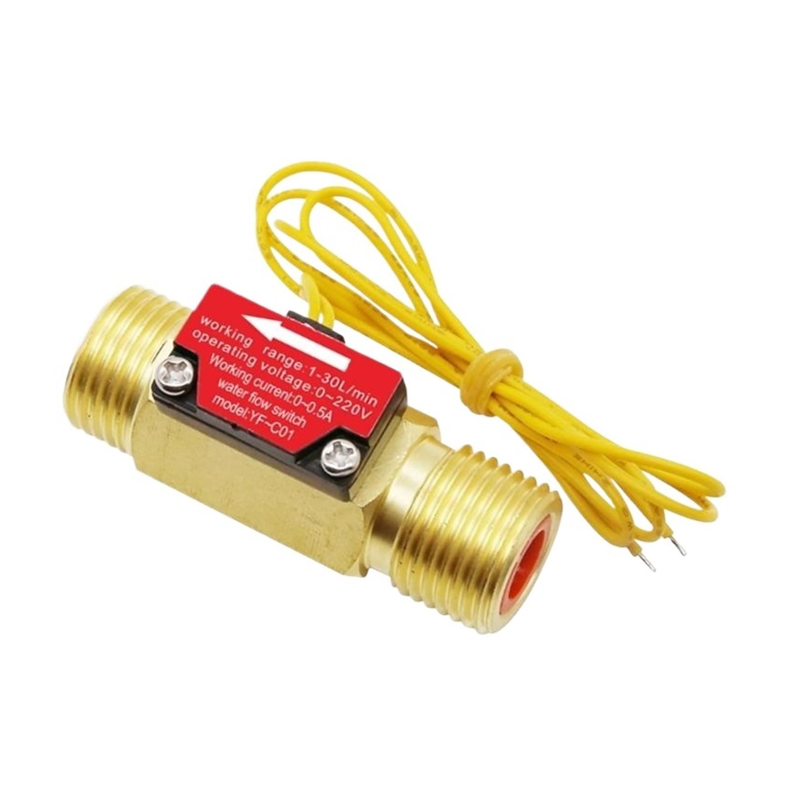 KSZHZYMGX 4 Points Flowmeter 1.5-30L/Min Water Control Flowmeter Male Thread