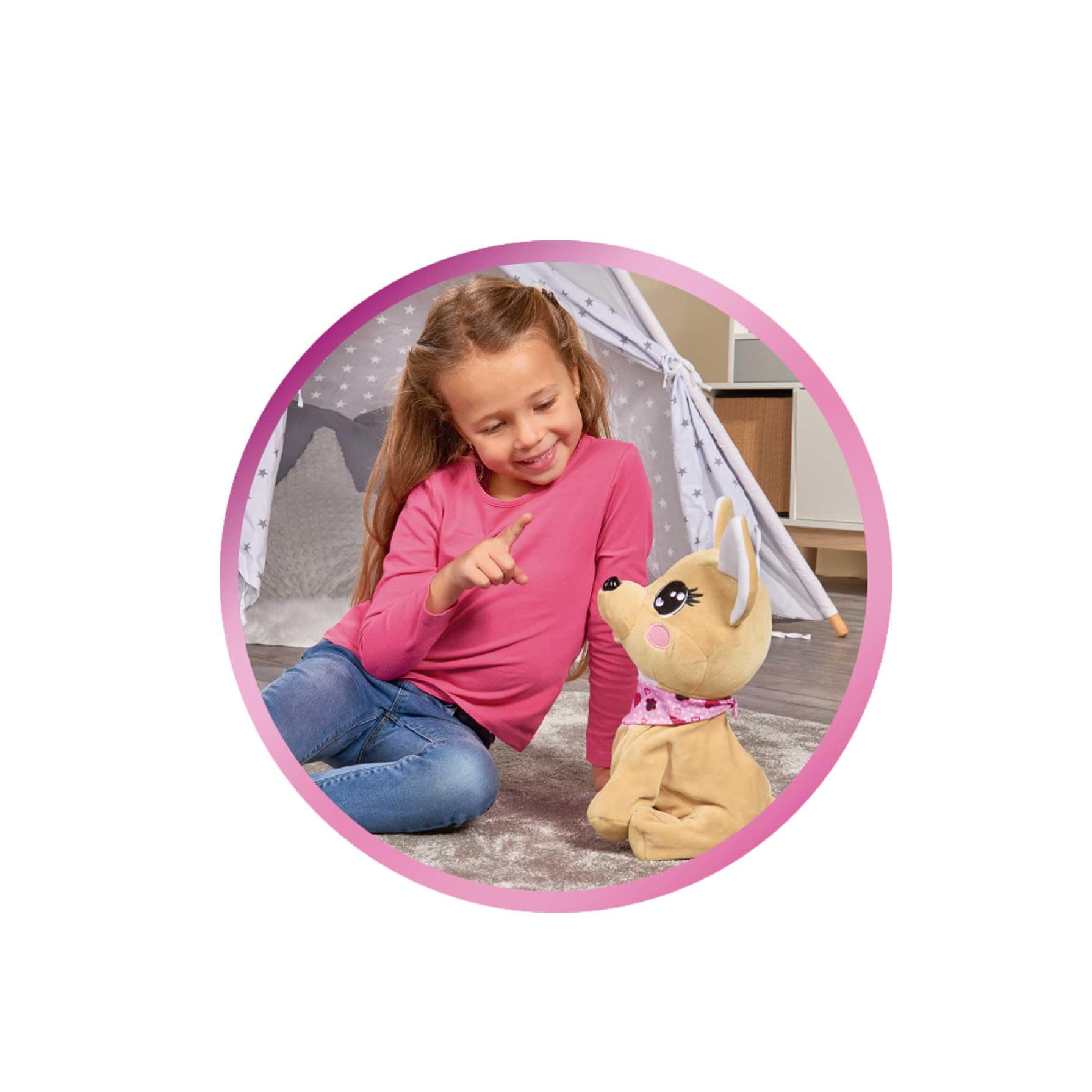 Simba - Chi Chi Love Baby Boo- Perrito Interactivo, Responde a 12 Órdenes, con Sonidos y Efectos Sonoros, para Niños a Partir de 3 Años (105893500003)