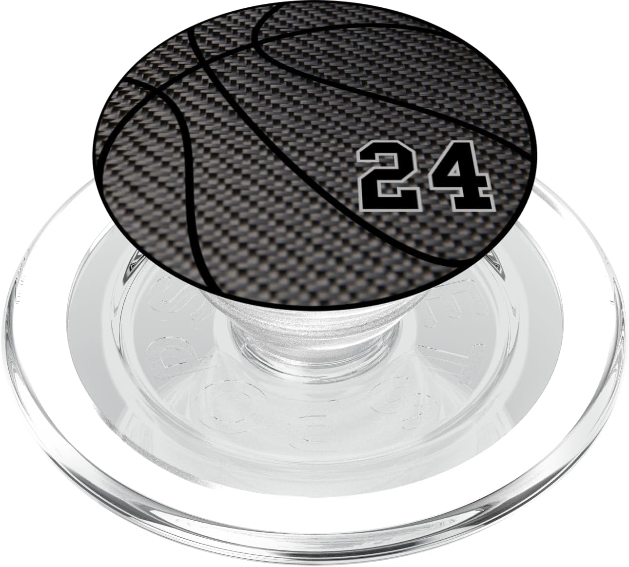 Basketball Number 24 Black Phone Stand for Men PopSockets PopGrip for MagSafe