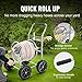 VEVOR Hose Reel Cart, Hold Up to 250 ft of 5/8’’ Hose, Garden Water Hose Carts Mobile Tools with 4 Wheels, Heavy Duty Powder-coated Steel Outdoor Planting with Storage Basket, for Garden, Yard, Lawn
