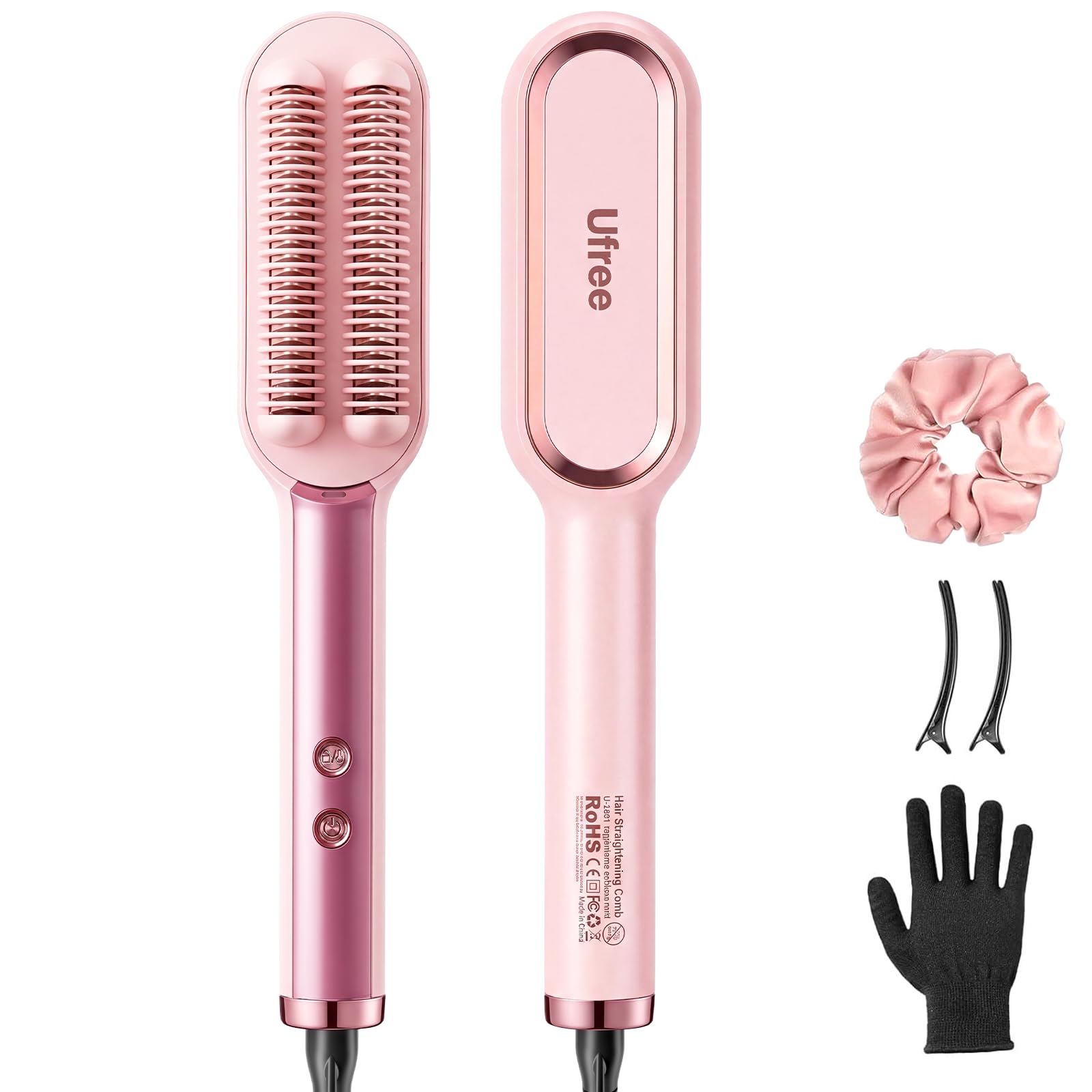 Ufree Negative Ions Hair Straightener Brush