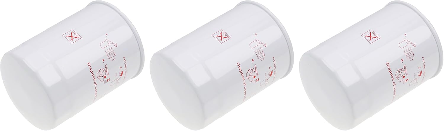 JZGRDN 3PCS Fuel Filter 16631-43560 HH166-43560 Compatible with Kubota V2203 V3307 Engine SSV65 SSV75 SVL75 SVL90 Loader M5700 M6800 M8200 M9000 M9960 Tractor