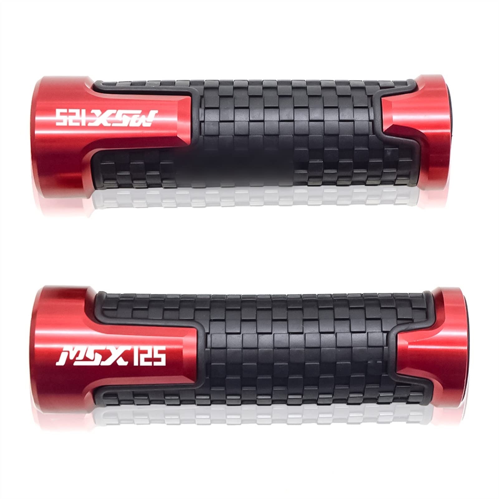 Poignées Moto Antidérapantes pour Guidon Honda MSX 125 Course Rouge