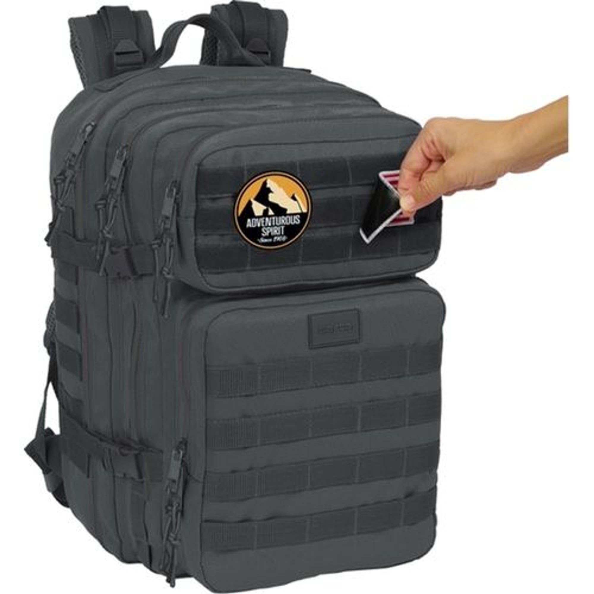 safta Mochila Militar Táctica para Portátil 15,6 Pulgadas Resistente Agua, Múltiples Compartimentos con Sistema Molle, Zaino Unisex-Adulto, Grigio, M