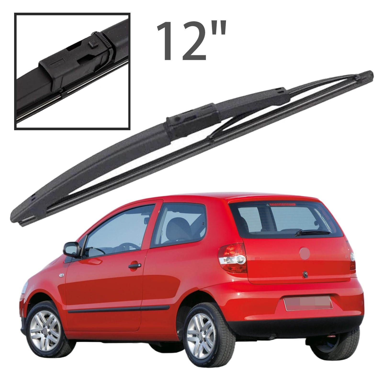 Escobilla limpiaparabrisas trasera de 12" compatible con VW Fox Suran 2006-2012. Accesorios for coche