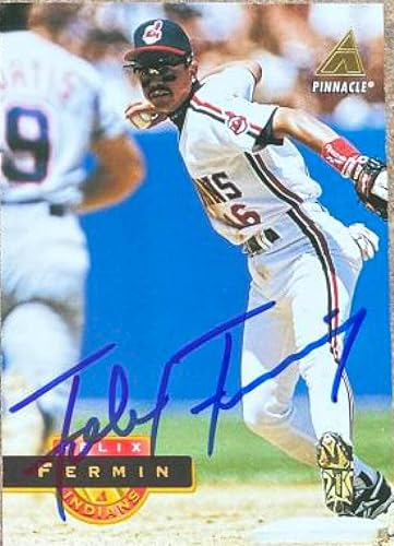 Felix Fermin Autographed 1994 Pinnacle 102