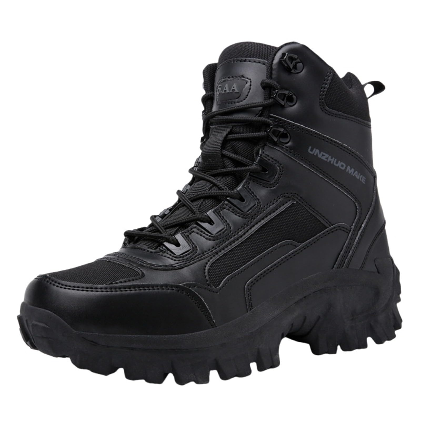 Generisch Wanderstiefel Herren Wasserdicht Leicht, Winterstiefel Herren Hoch, Schneestiefel Mit Schnürsenkel Wanderschuhe Mit Dicke Sohle Schnürstiefel Einfarbig Atmungsaktive Joggingschuhe