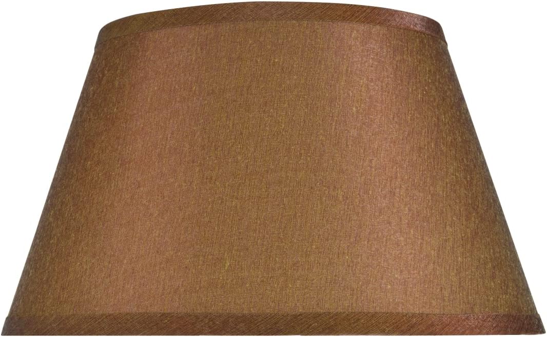 Aspen Creative 32211A Transitional Hardback Empire Shape Spider Construction Lamp Shade in Brown, 12 1/2" wide (8" x 12 1/2" x 7 1/2")