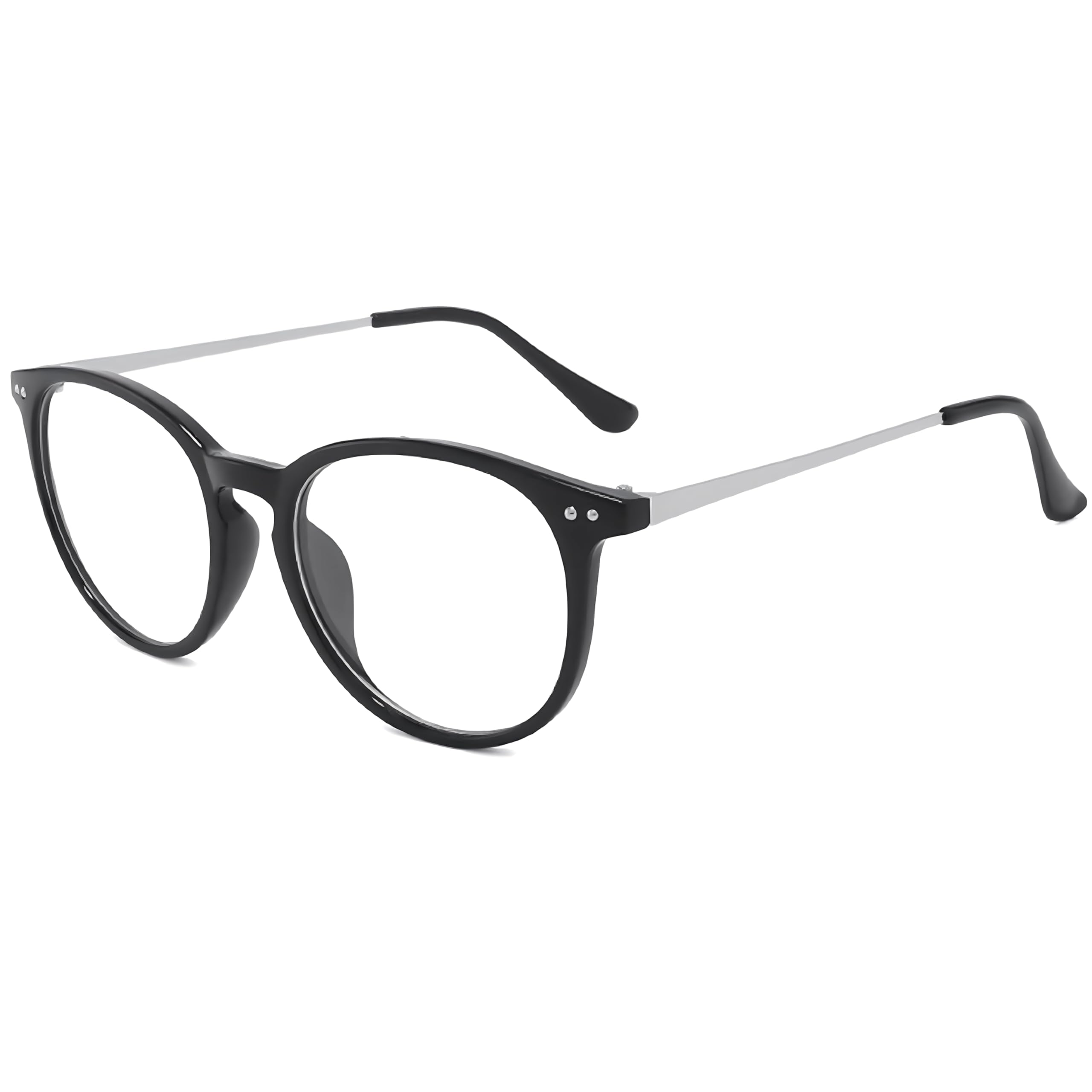 KursanNon Prescription Clear Lens Fake Glasses for Women Men Retro Round Plastic Frame Eyeglasses