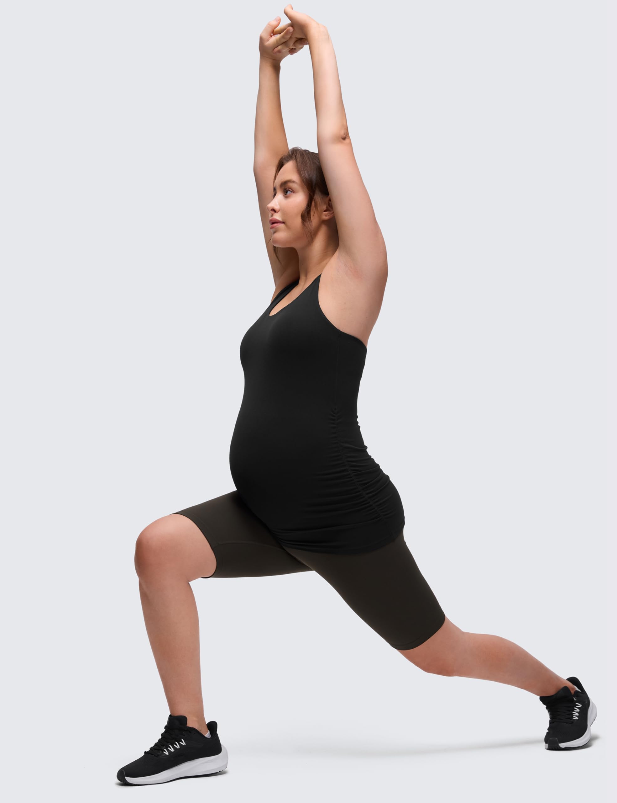 CRZ YOGA Butterluxe Aux Femmes Dos Nageur Maternité Réservoir Haut Ruché Grossesse Rembourré Yoga Haut