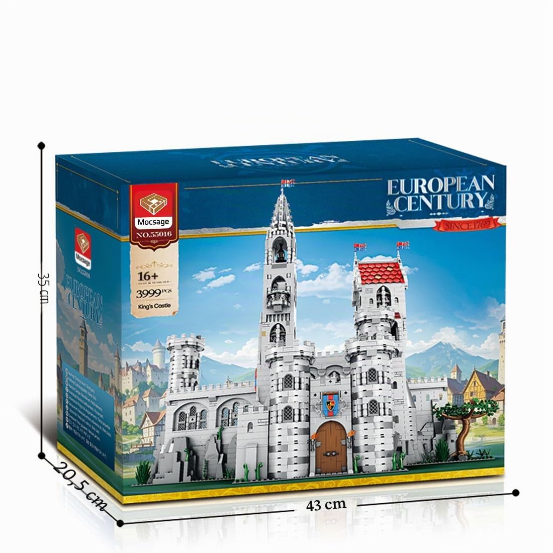 Mittelalterliches europäisches klassisches Burgbausteinset (3999 Teile)
