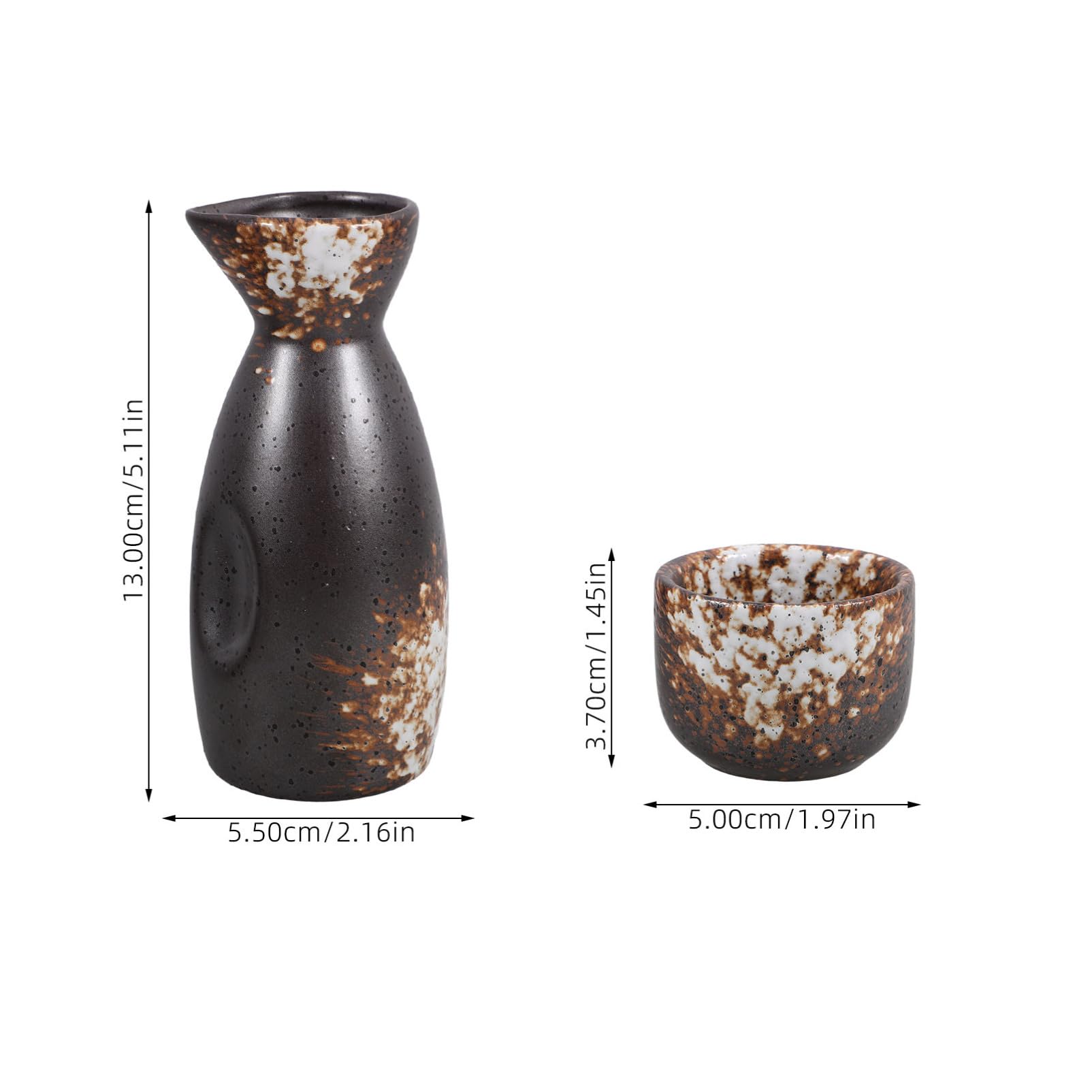 STOBAZA Japanese Sake Cup Set 1 Pot 4 Cups Traditional Sake Serving Set Rice Wine Pot