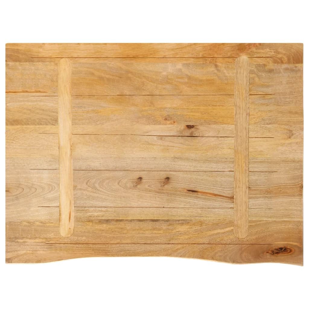 Dessus de table à bord vivant 70x60x2,5 cm bois massif manguier