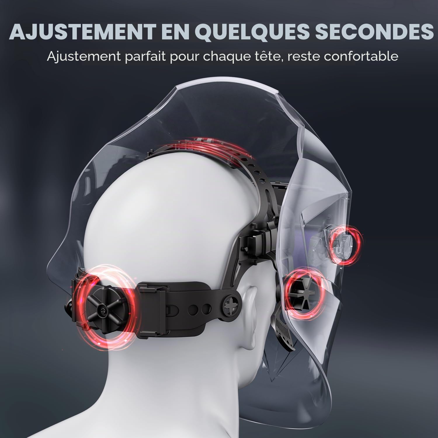 ARCCAPTAIN Masque de soudage - Assombrissement automatique - Pour TIG MIG ARC 1/1/1/1 - Clarté optique supérieure - Ultra léger - Assombrissement automatique