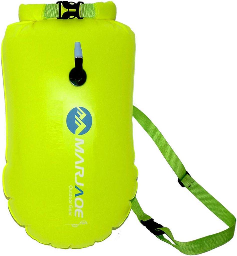 20L ウォータープルーフバッグ インフレータブル 全国総量無料で オーシャン パック スイムブイ 折り畳み式の オープン ウエストストラップ付き