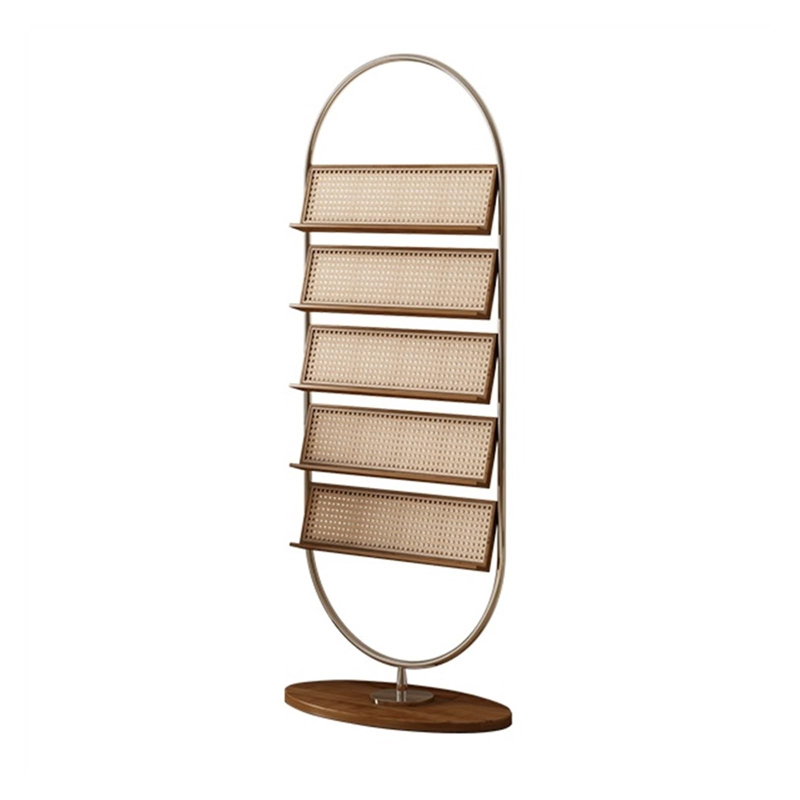 Lizhuzhuzs28 Bookcase Shelf Modern Simple Magazine Rack, Multi-layer Storage, Household Bookshelf, Small Bedroom Floor Display Bookshelf Display(Bruin)