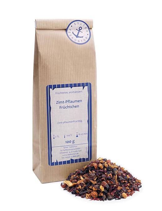 Früchtetee lose Zimt-Pflaumen Früchtchen Hagebutten, Apfel, Pflaumen ... Früchtetee lose Zimt-Pflaumen Früchtchen Hagebutten, Apfel, Pflaumen ...