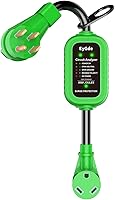 Vista 1 de EyGde Adaptador de 50 amperios a 30 amperios para RV con protector contra sobretensiones, enchufe adaptador patentado de 5000 joules NEMA 14-50P a