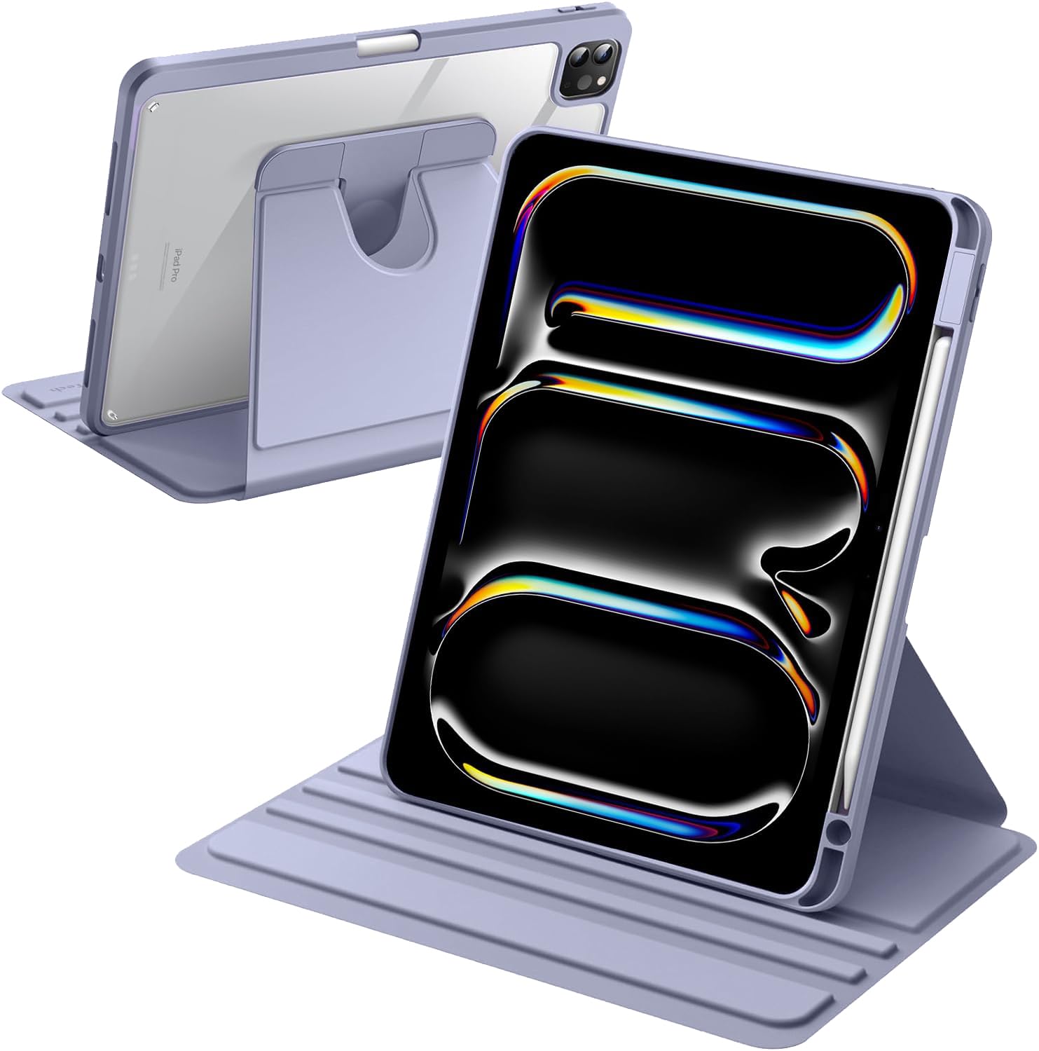ProElite Rotating Case for Apple iPad Pro 11 inch 2024 M4 with Pencil Holder, 360 Degree Rotation Protective Stand Cover Clear Back for iPad Pro 11 2024, Auto Wake/Sleep, Lavender (B0D53TF29B) Amazon Price History, Amazon Price Tracker