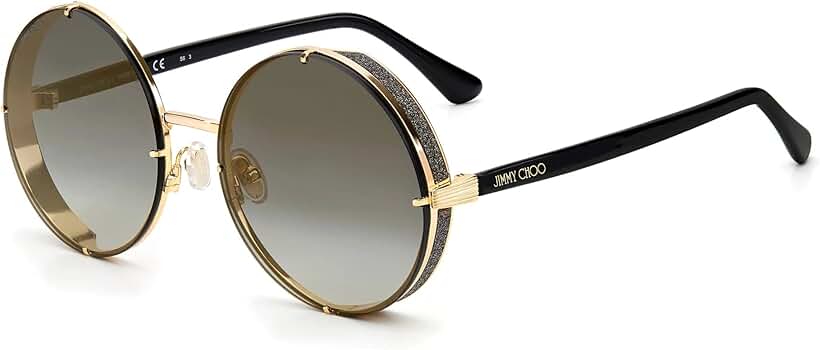 【大幅値下げ】JIMMY CHOO ラウンドサングラス グリッター アイウェア JIMMY CHOO（ジミーチュウ） 訳あり サングラス 度付き対応 JIMMY CHOO