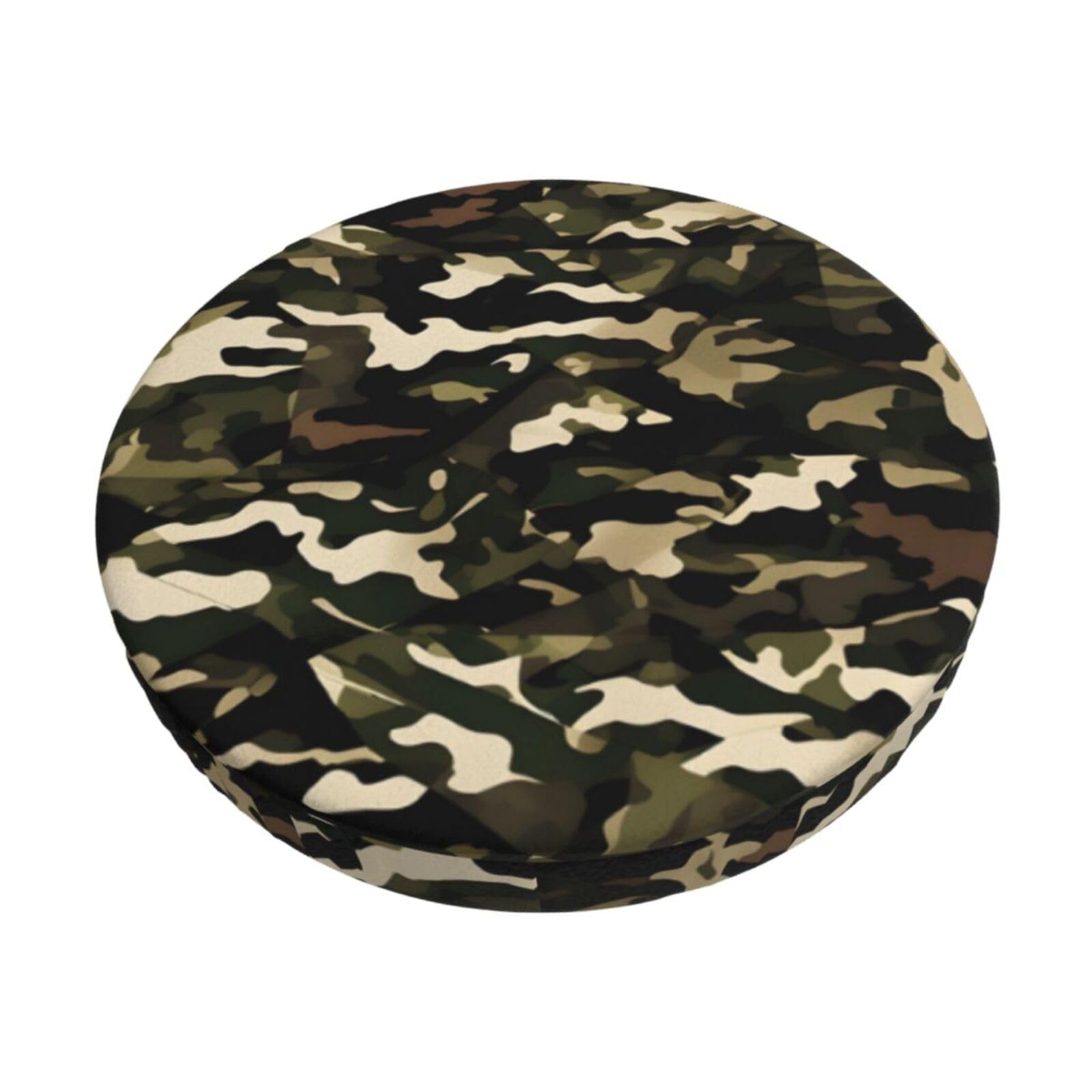 GUCHENP Camo Print Round Bar Chair Cushion Cover,Washable Chair Protector For Indoor Home Furniture Decor