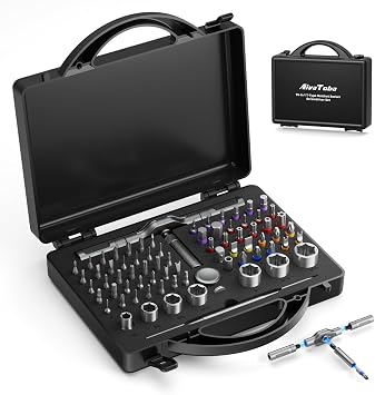 76 in 1 Magnetic Ratchet Screwdriver Set, Multi Bit Ratcheting Screwdriver Set with S2 Steel Bits, Detachable Design & Storage Case,Tool Kit for home Computer,Furniture,Electronics, Bicycle and DIY