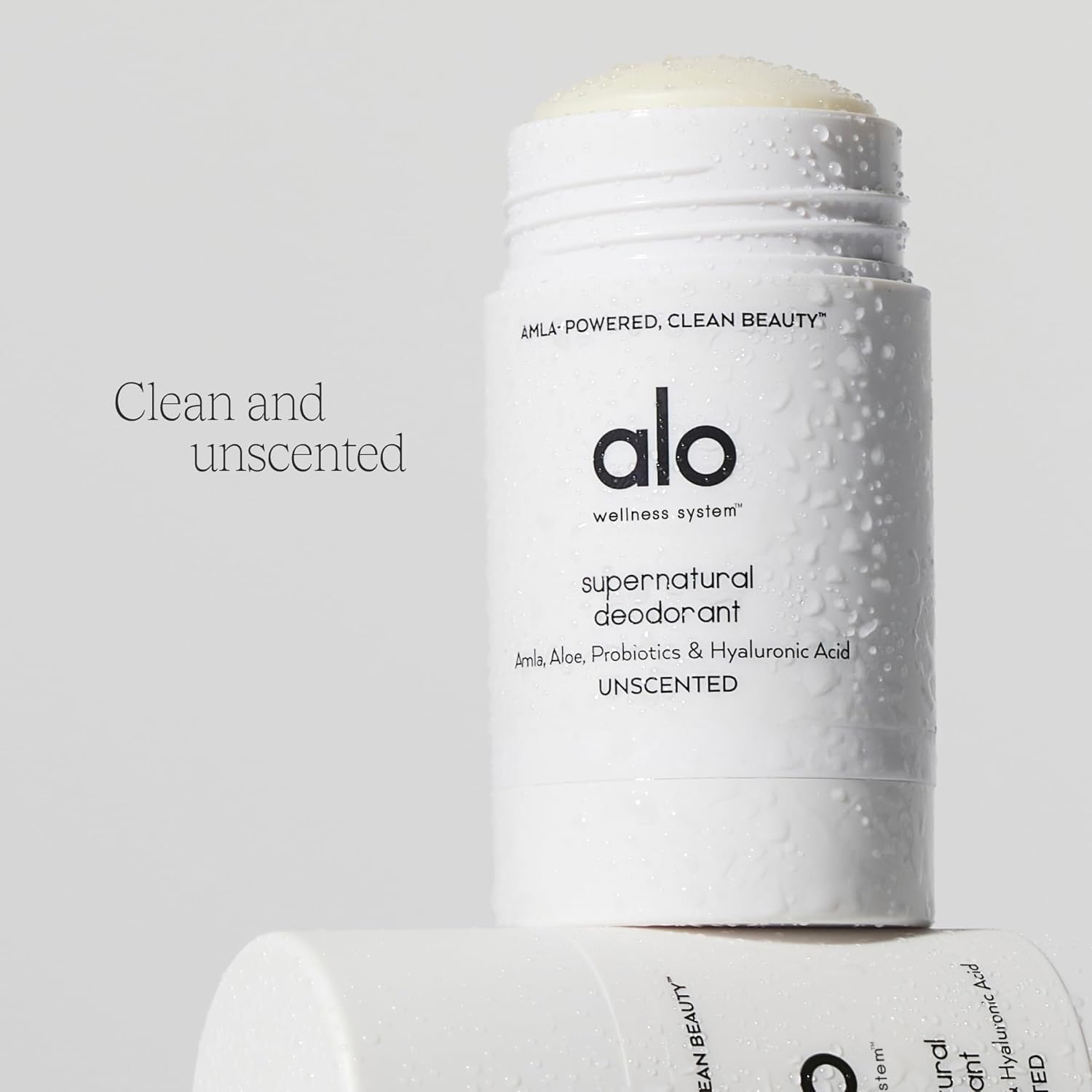 ALO Yoga Alo Supernatural Deodorant - Citrus Scented + Unscented - Long-Lasting, Skin-Saving, Soothing Deodorant - Aluminum & Baking Soda-Free - 1.7 Oz (2 Pack)