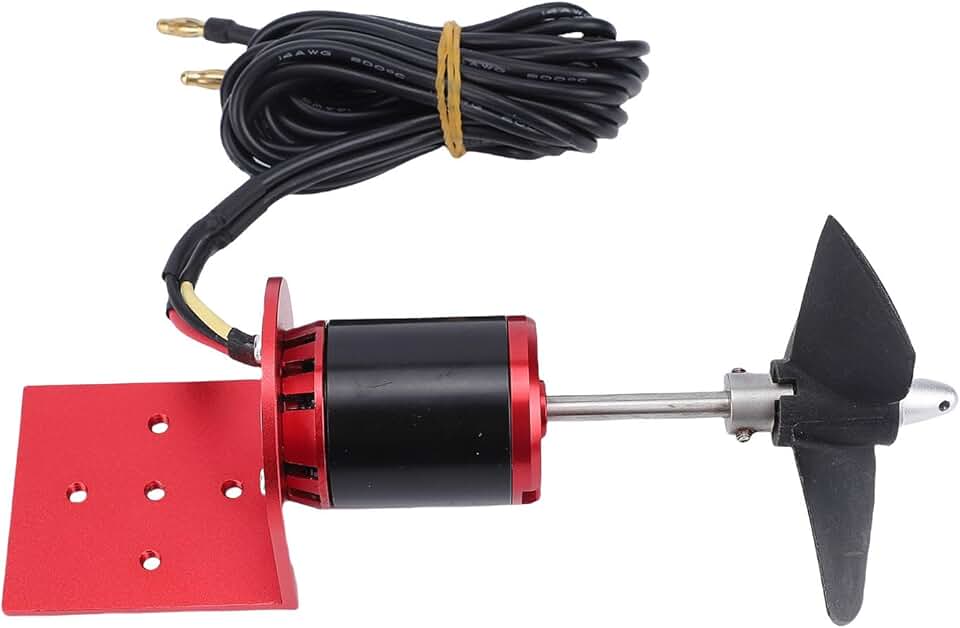 Diydeg Propulsor Subaquático Brushless, Hélice Selada de 3 Pás 50A para Barco/Submarino, Motor Elétrico Brushless Subaquático de 456W e 6kg de Empuxo Máximo para Barcos RC
