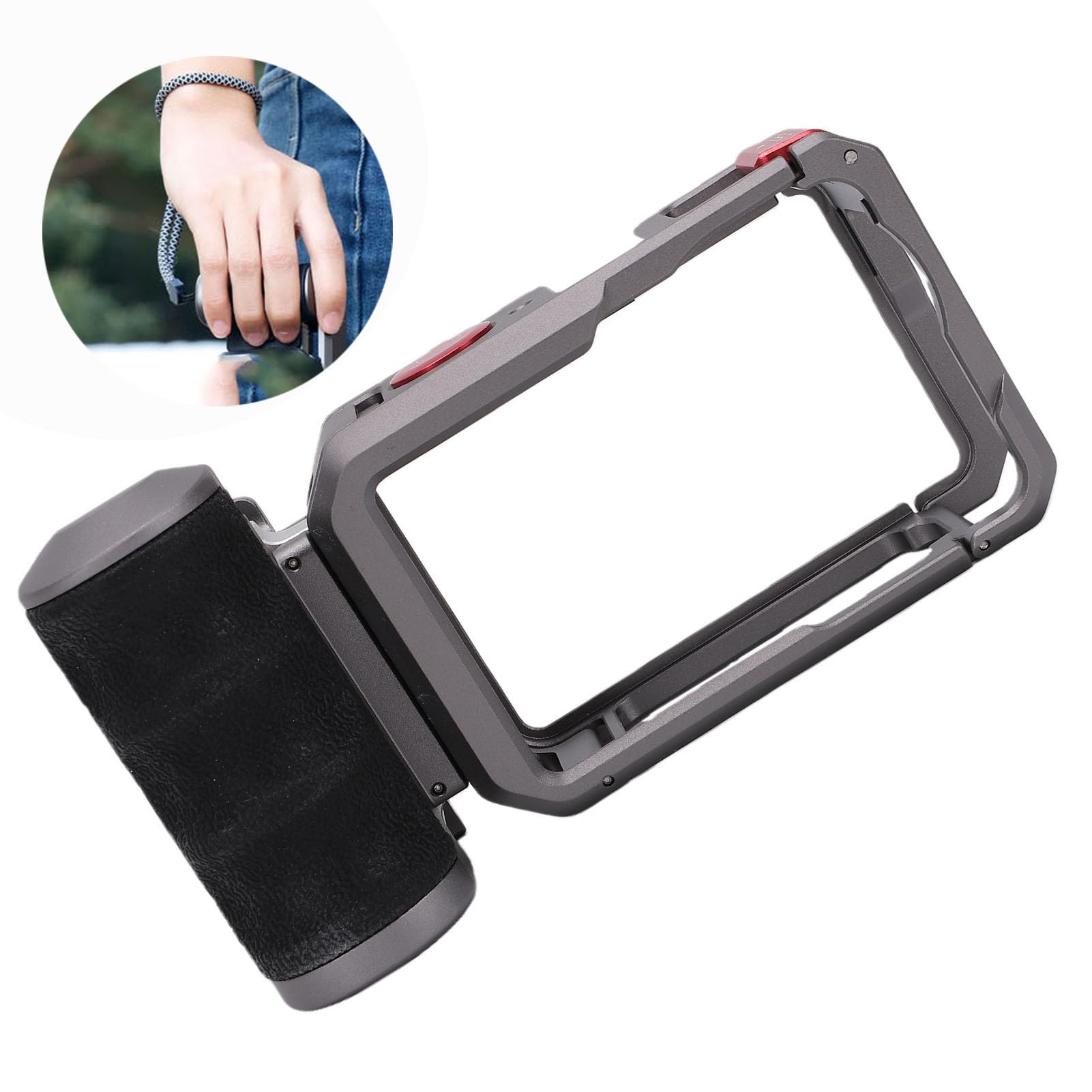Zunate Street Grip Kit para Action 6 Estabilizador de Cámara Ergonómico Soporte Antivibración, Herramienta de Diseño de Obturador de Balancín Versatilidad Gratuita Agarre de Cámara para Vlogging