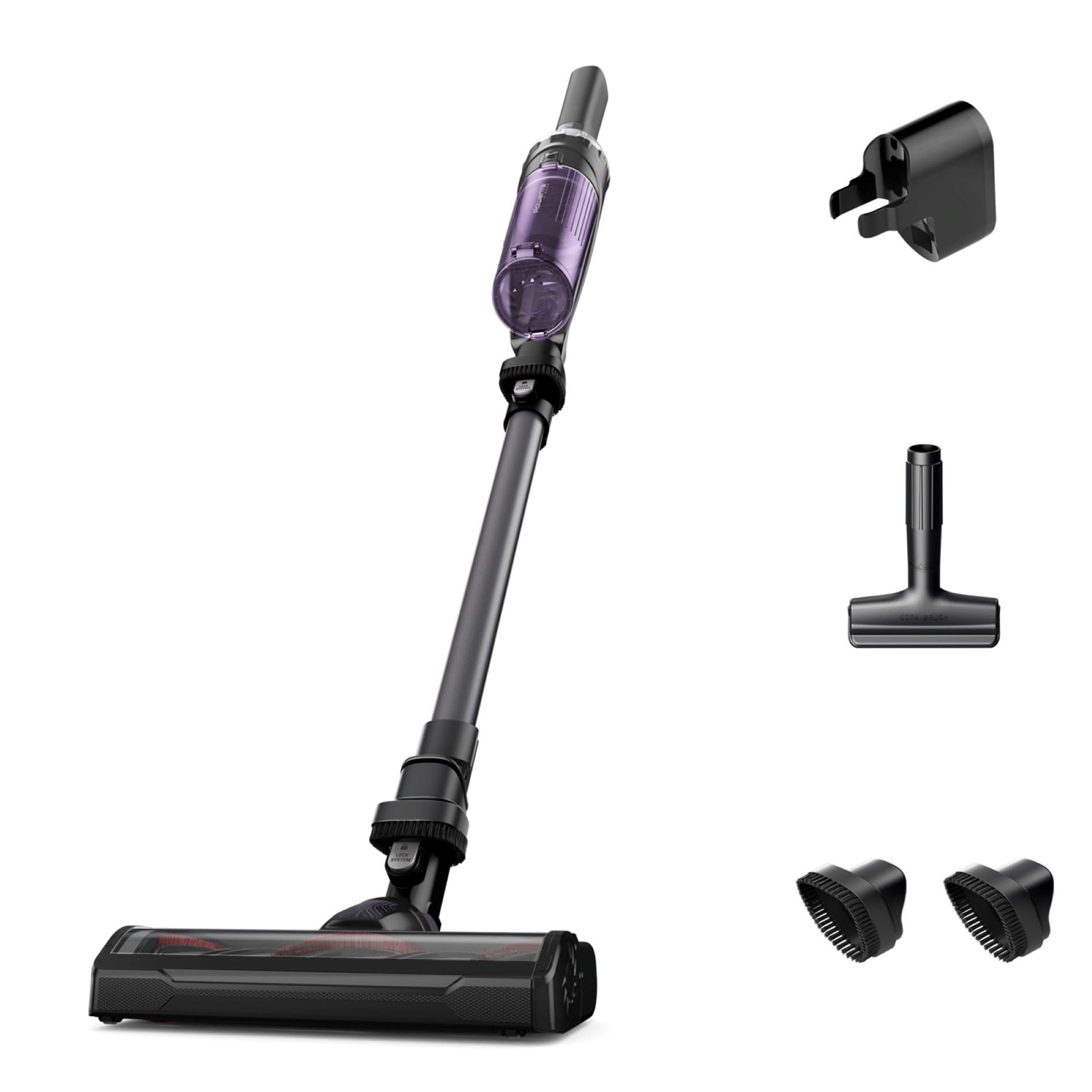 Rowenta Aspirateur Balai sans Fil Multifonction, Léger, Convertible en aspirateur à Main, Autonomie 40 Min, Base de Charge Murale, Nombreux Accessoires, X-Nano, RH1128WO
