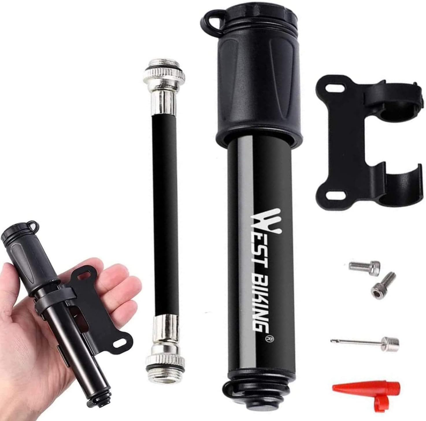 Mini Bike Pump 100 PSI Pressure Portable Bicycle Tire Air Pump with