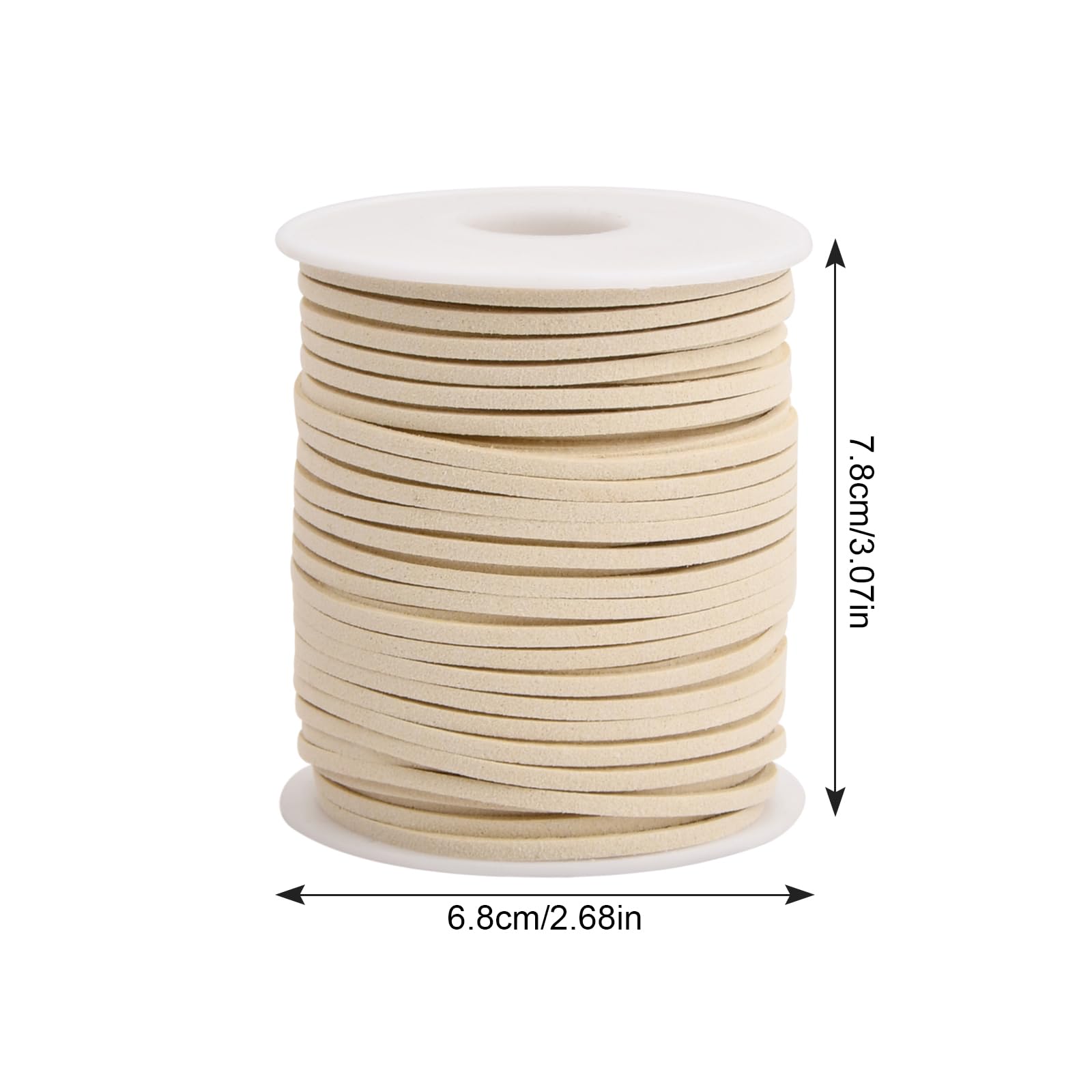 Rouleau Cordon Cuir 3mm X 45m - Daim Synthétique Marron - DIY Bijoux, Bracelets, Cadeaux