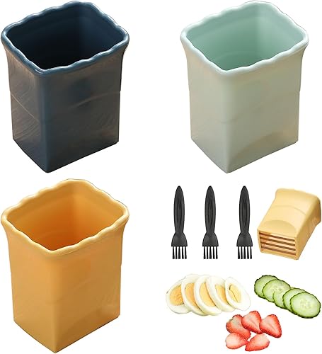 Cortador de tazas de huevos y frutas, cortador de taza de fresa de acero inoxidable, cortador multifuncional de tazas de frutas para plátano, uva,