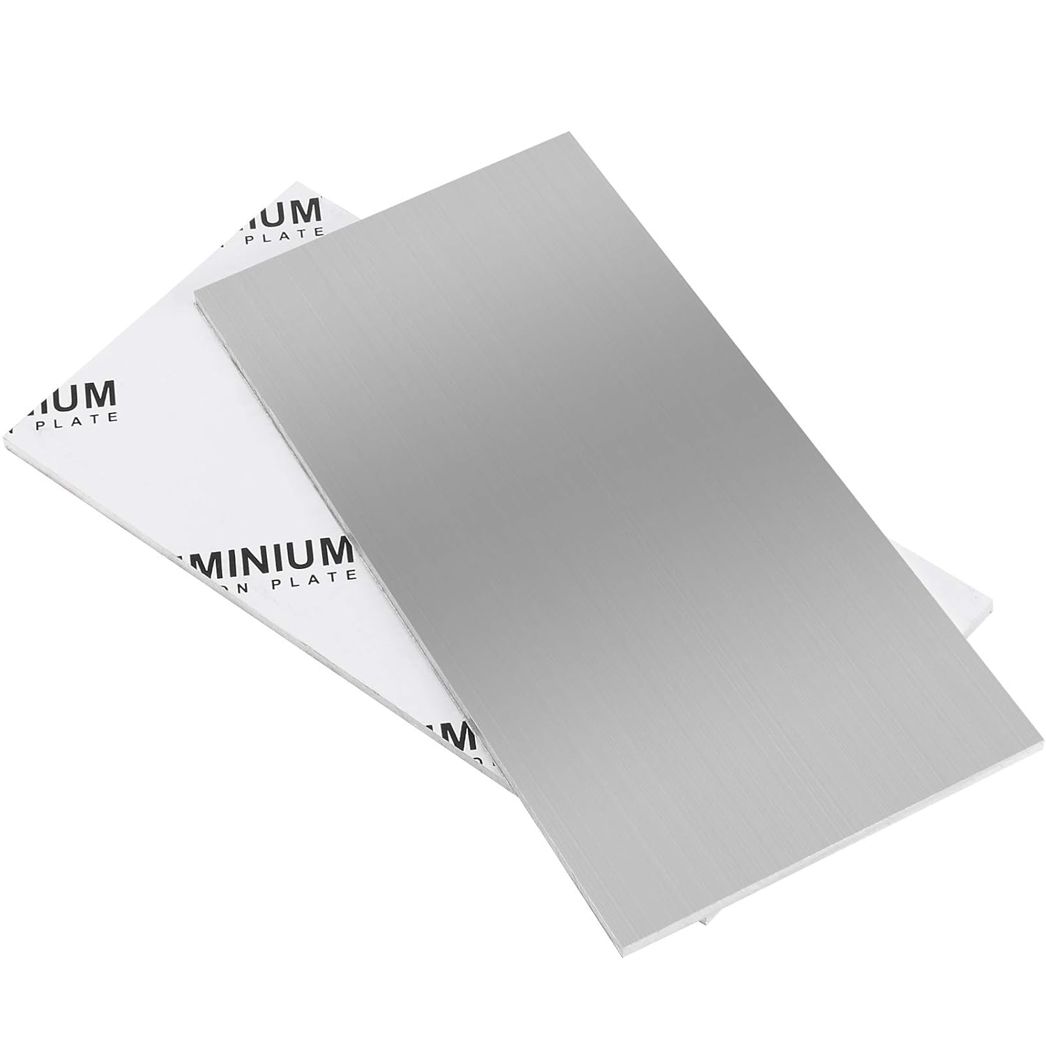 HAKZEON 4 Pack 6061 1/4 Inch Metal Aluminum Sheet, 6 x 12 Inch Flat Plain Aluminum Plate Covered with Protective Film, Rectangle Mateal Sheets Plates for Framing Base Plate Crafting