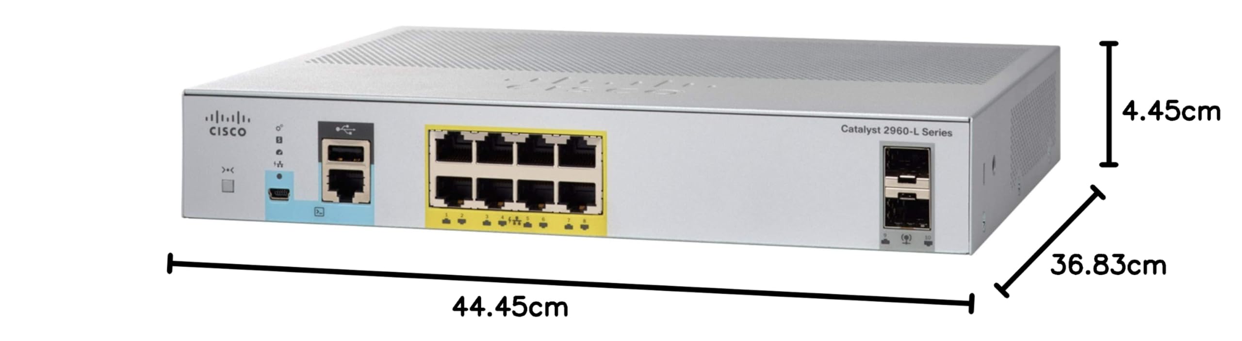 Cisco Catalyst 2960CX-8PC-L Network Switch, 8 Gigabit Ethernet