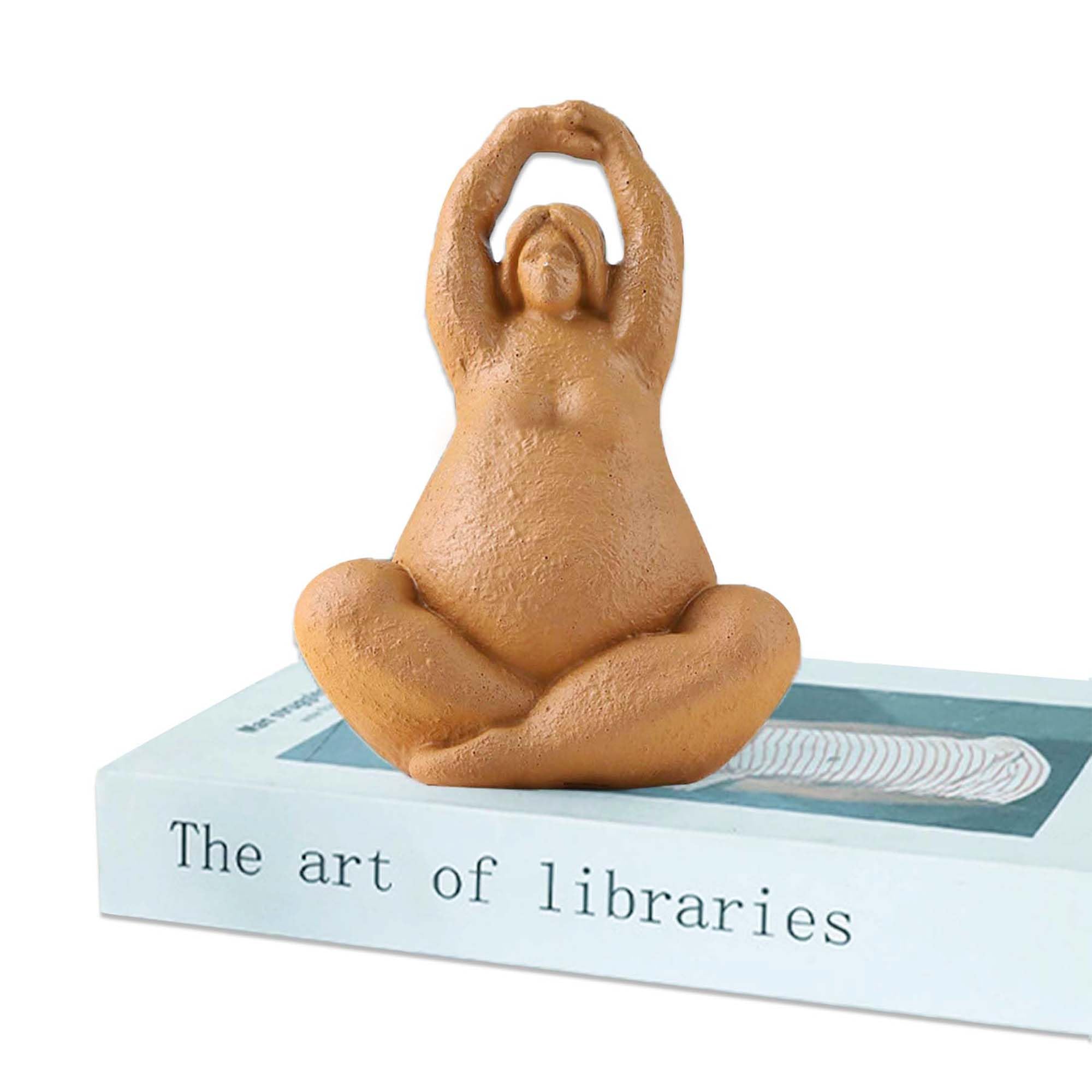Amazon.com: Juedawyal Fat Lady Statue, Woman Yoga Pose Figurine