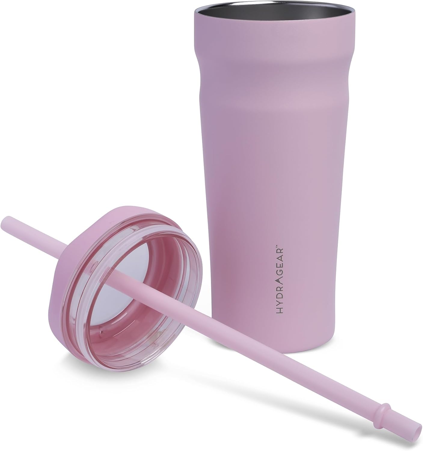 Hydragear Breaker Stainless Steel Tumbler with Tritan Lid and Reusable Straw - 24 Oz - Pink Salt - Image 3