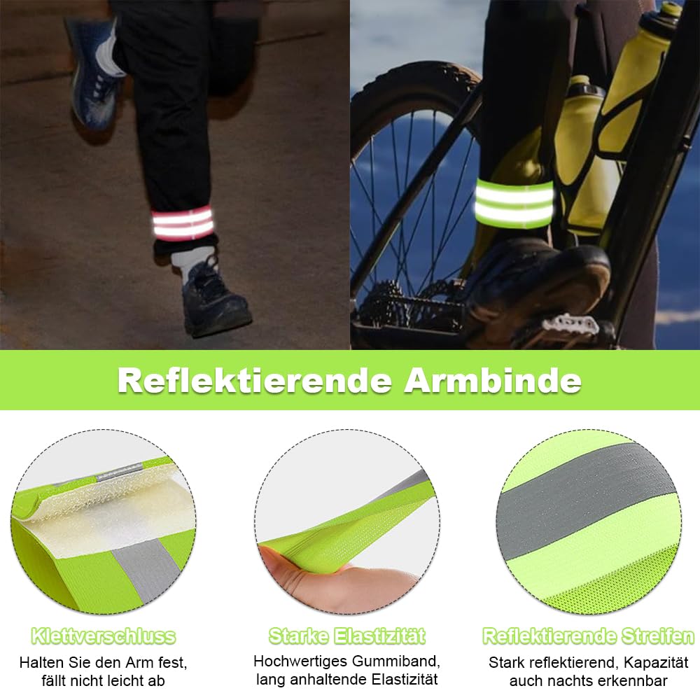 2 sztuki kasku rowerowego, ochrona przed deszczem, kask rowerowy z 2 fluorescencyjnymi paskami i 4 odblaskowymi nakładkami rowerowymi, wodoszczelny pokrowiec na wszystkie kaski