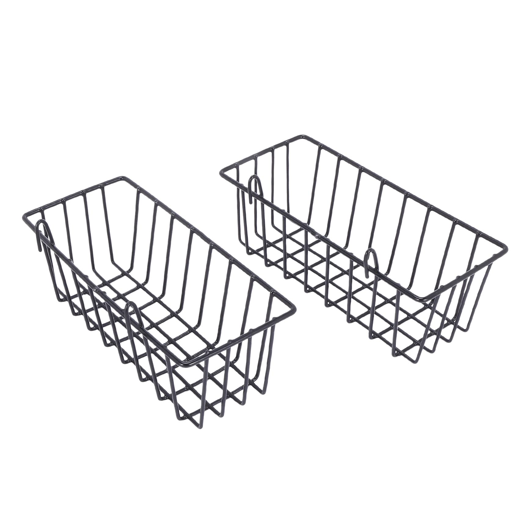 Bordhap 2 Pack Wall Grid Panel Hanging Wire Basket,Grid Wall Storage Basket,Wall Mount Baskets Display Shelves for Kitchen,Home
