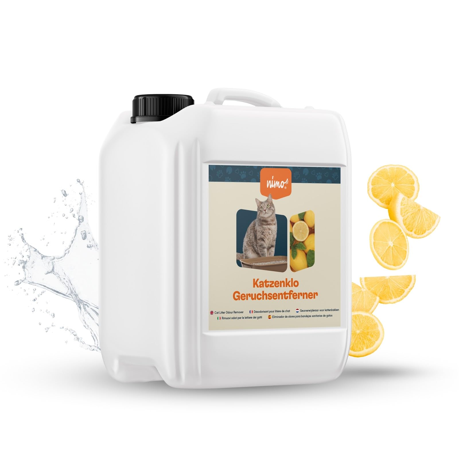 nimo® Désodorisant pour litière pour chat - Spray neutralisant les odeurs désagréables et l'urine de chat - Désodorisant efficace pour litière