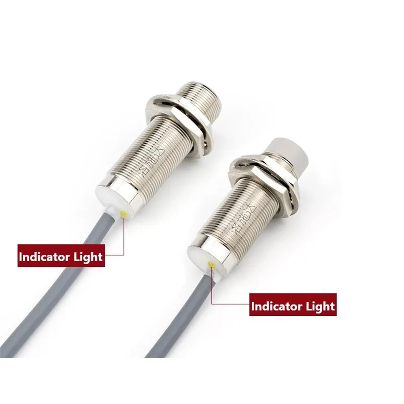 1 Uds interruptor de Sensor inductivo M18 con rosca sin rosca NPN PNP 3 cables interruptores de proximidad NO NC 5mm 8mm 12mm 16mm 20mm(M18 Flat Head,NPN NC,Detect Distance 5mm)