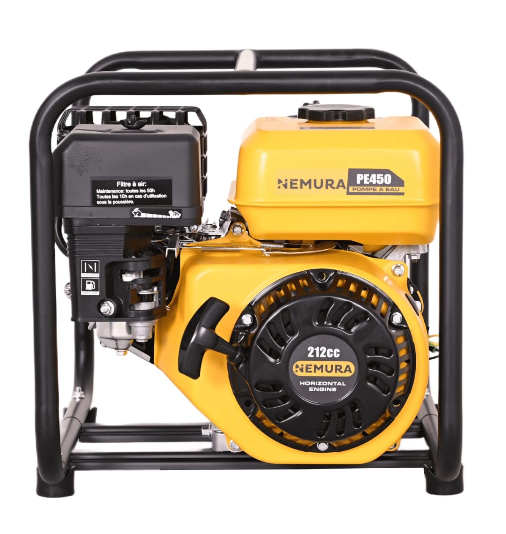 Nemura Pompe à Eau Thermique 209cm3 36 m3/h 50mm Moteur 4 Temps
