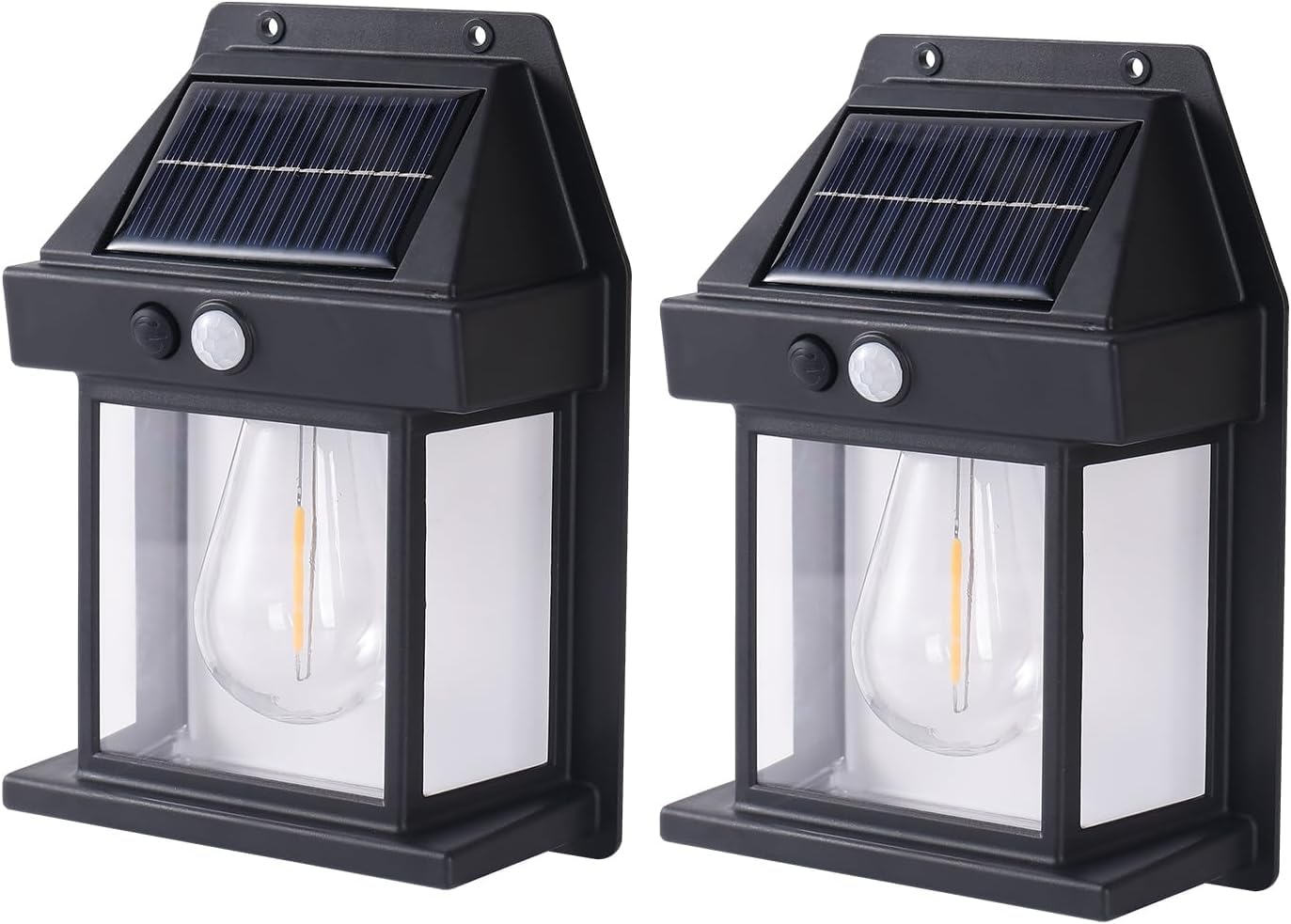 SHOPOBOX Outdoor Solar Wall Lamp Outdoor Waterproof Tungsten Lamp Induction Garden Lamp Garden Villa Night Lamp (SINGAL - Light, 2)