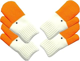 2Pairs Silly Goose Gloves, Funny Novelty Animal Gloves with Thermal Soft Lining, Cute Goose Mittens Gift for Girl Friend Women