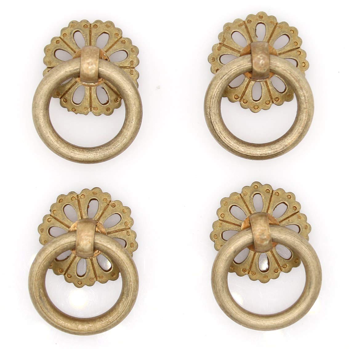 Poignées vintage en laiton pour placard et tiroir de commode x4
