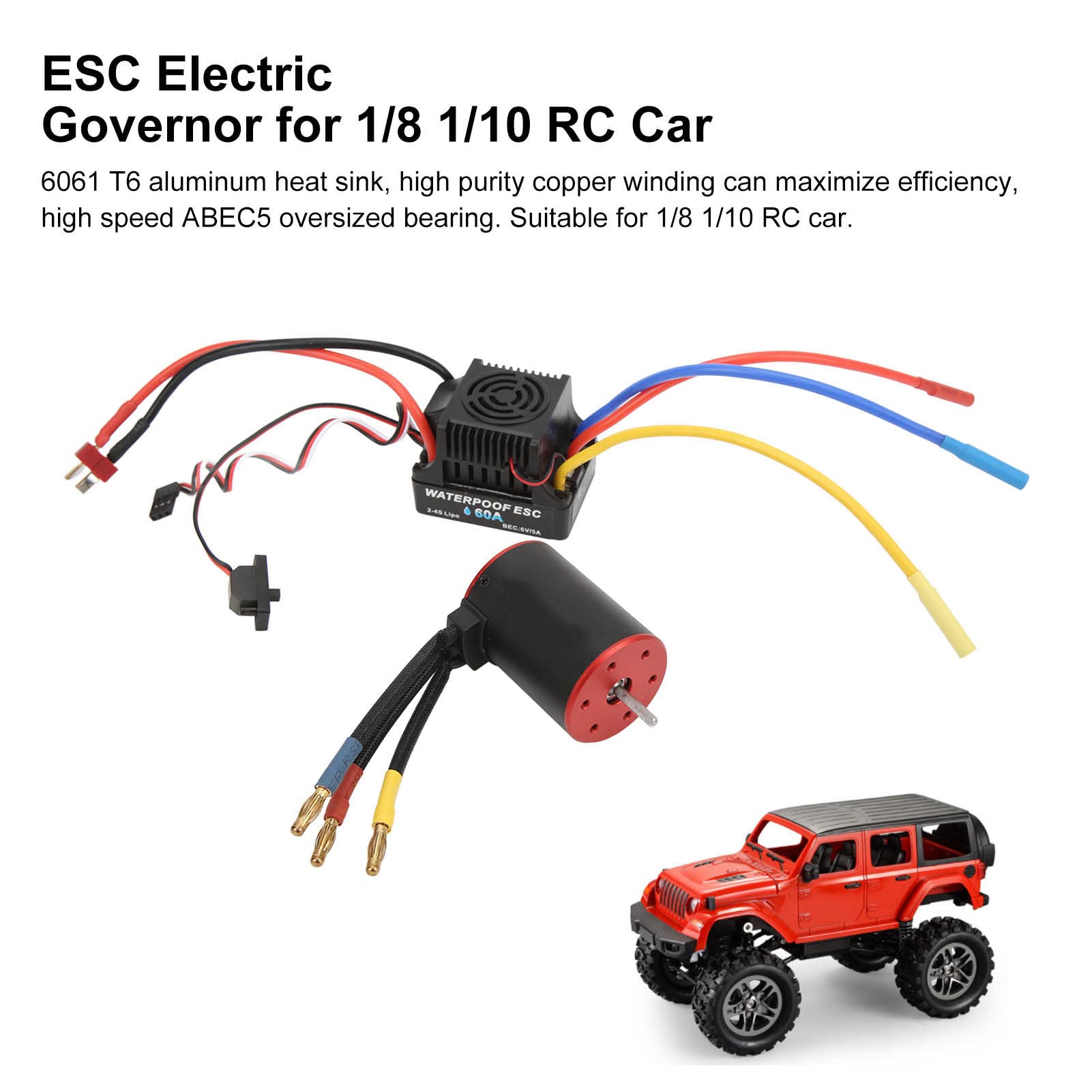 Wodoodporny, Bezszczotkowy Regulator Elektryczny ESC 60A