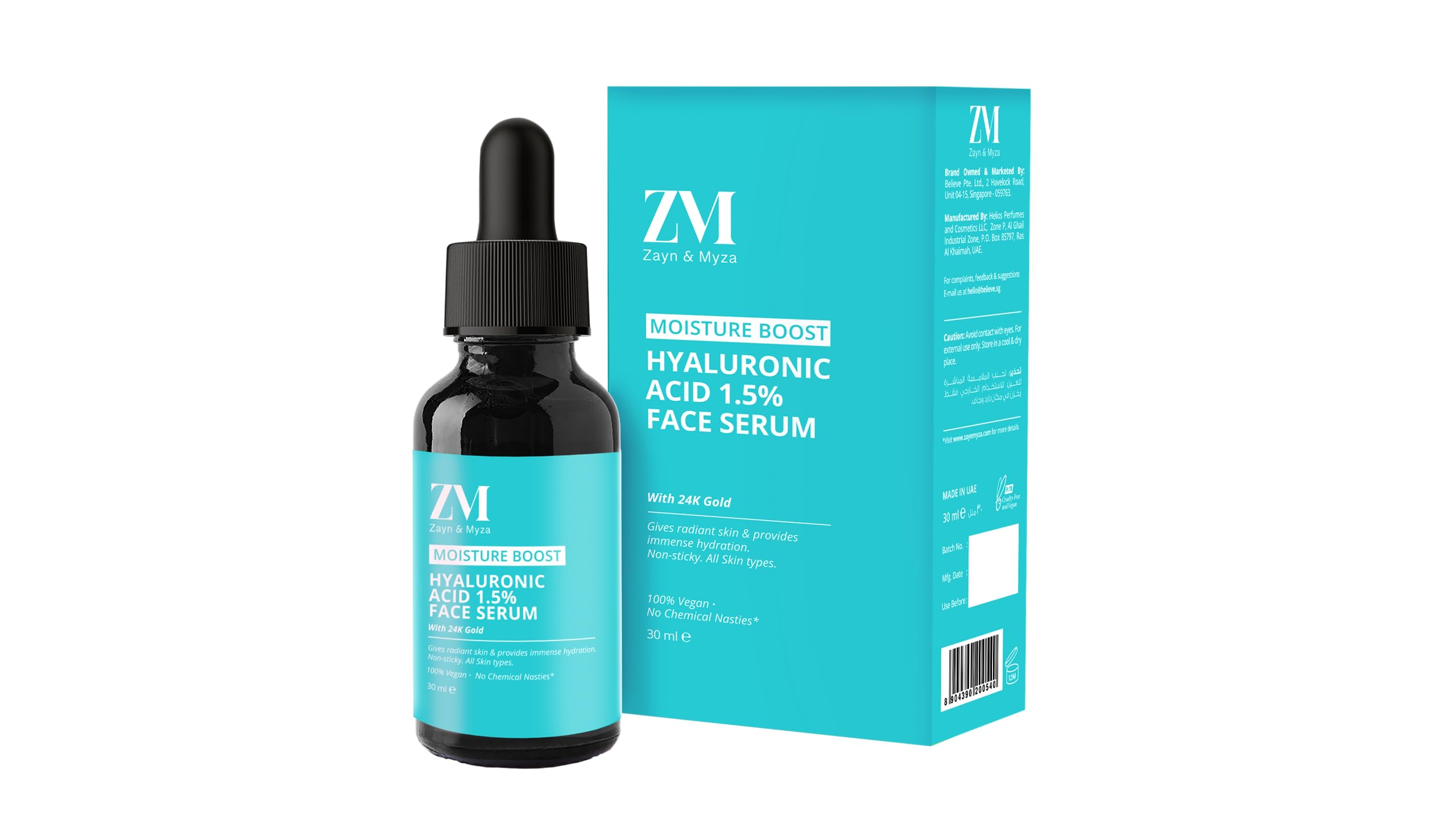 Buy ZM Zayn & Myza 1.5 Hyaluronic Face Serum with 24K gold For