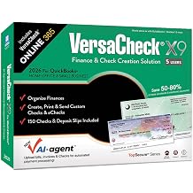 VersaCheck X9 2026 for QuickBooks 5 Users + VersaCheck ONLINE Gold 1yr Sub Bundle