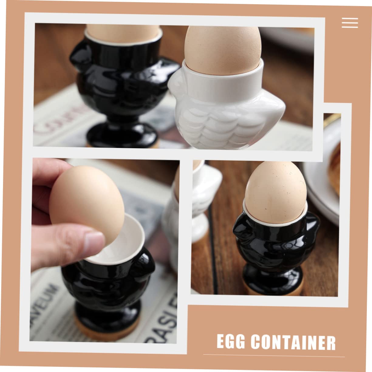 UTHCLO Easter Egg Tray Egg Boiling Cups Egg Collection Holder Easter Egg Pedestal Egg Holder Pottery Egg Display Tray Decorative Trays Egg Cup Egg Supporter Organizer Ceramics Child